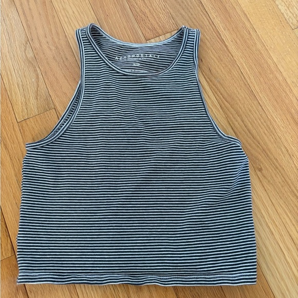 Aeropostale Tops - Aeropostale Gray Cropped Fitted Tank Top